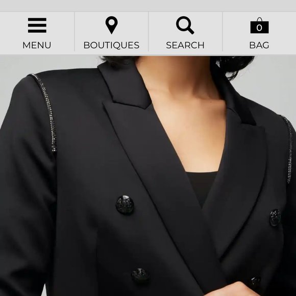 nwt white house black market embellished studio blazer jacket $230 retail 2 6 12 - Picture 3 of 4